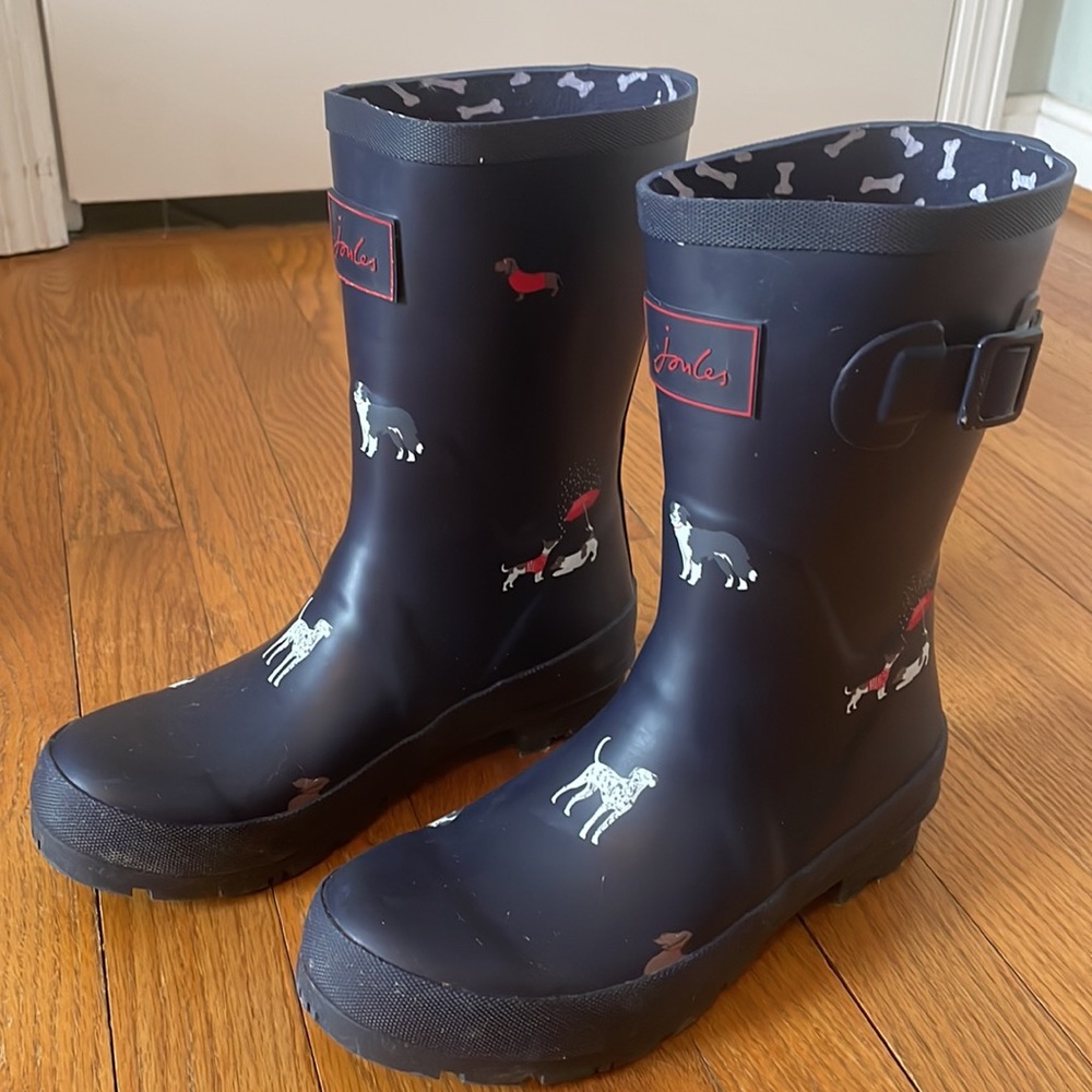 Joules Molly Welly Boots with Dogs